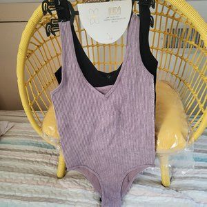 Aura Seamless Ribbed Bodysuit 2 Pack